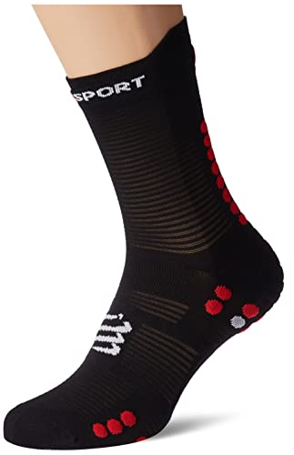 COMPRESSPORT Unisex Pro Racing V4.0 Run High Socken, schwarz/red, S von COMPRESSPORT