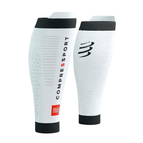 COMPRESSPORT Unisex R2 3.0 Kompressionskleidung, Weiß/Schwarz (Mehrfarbig), 38-42 cm von COMPRESSPORT