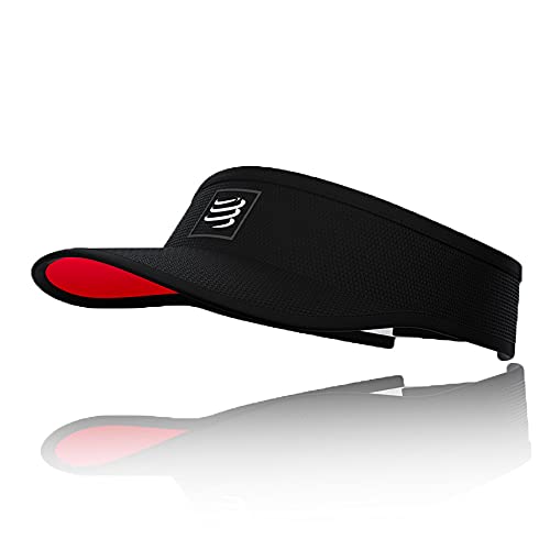 Compressport Unisex Visor Visier, Schwarz/Rot (Mehrfarbig), Einheitsgröße von COMPRESSPORT