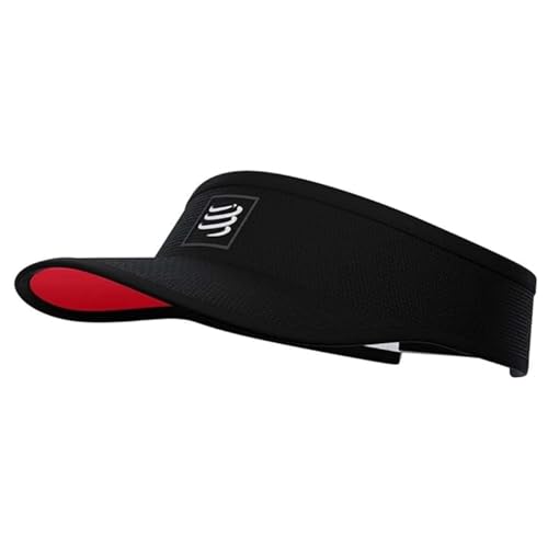 COMPRESSPORT Unisex Visor Visier, Schwarz/Rot, Einheitsgröße von COMPRESSPORT