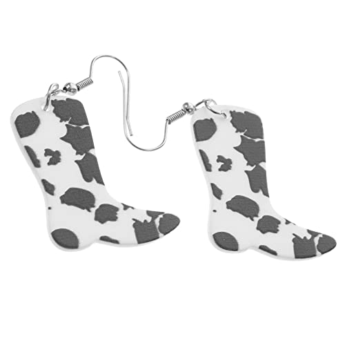 COMPUKAS 1 Paar Cow Print Ohrringe für Mädchen Schicke Leichte Hängende Ohrstecker im Boot Design Trendiger Modeschmuck für Partys und Alltag von COMPUKAS