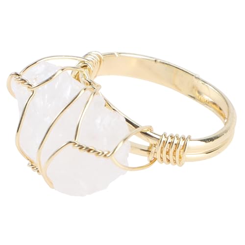 COMPUKAS Schöner Kristallschmuckring Modischer Fingerring Mit Öffnung Einstellbarer Finger-ring Für Dekoration Und Täglichen Gebrauch von COMPUKAS