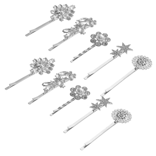 COMPUKAS 10 Stück Teiliges Haarschmuck Strass haarspangen und Perlen Vintage Dekorative Bobby Pins für Frauen und Mädchen Geeignet für Hochzeiten Partys und Festliche Anlässe von COMPUKAS