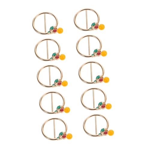 COMPUKAS 10 Stück Teiliges Metall Schalringe Vielseitige Kleidungsschnallen aus Zinklegierung Einfache Anwendung Langlebige Dekorative Accessoires für Damenbekleidung und Schals von COMPUKAS