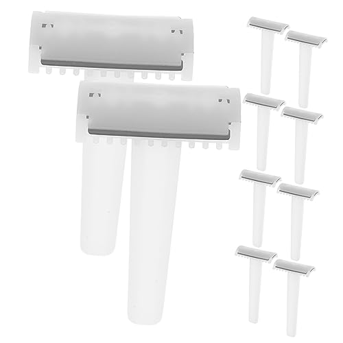 COMPUKAS 10 Teiliges Einwegrasierer für Männer und Frauen Manuell Doppelschneidig Kompakt Leicht Sicherer für Schnelle Haarentfernung und Körperpflege Unterwegs von COMPUKAS