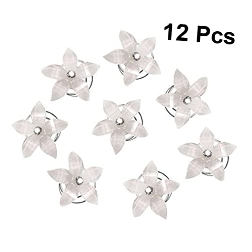 COMPUKAS 12stücke Teiliges Braut Haarnadeln Mit Spirale Und Blüten Eleganter Haarschmuck Für Hochzeit Party Prom Und Besondere Anlässe Weiß von COMPUKAS