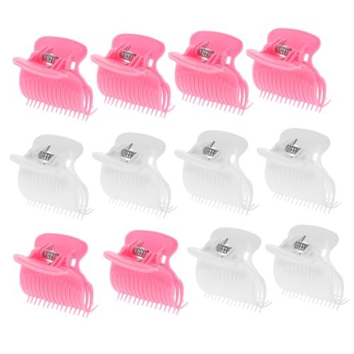COMPUKAS 12 Stück Teiliges Haarwickler Clips aus Hitzebeständige Styling Clips für Haarabschnitte Leicht und Tragbar Geeignet für Reisen Professionelle Frisur für Frauen und Mädchen von COMPUKAS