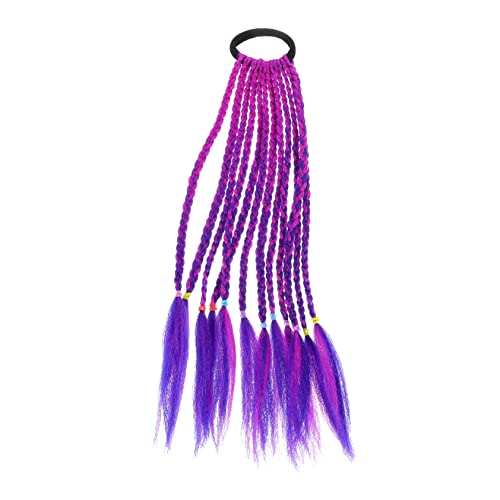 COMPUKAS Perücke Für Junge Mädchen Mit Geflochtenen Haaren Zopfkopfschmuck Bunte Festival-party-perücke Junge Mädchen-foto-requisite Haardekoration von COMPUKAS