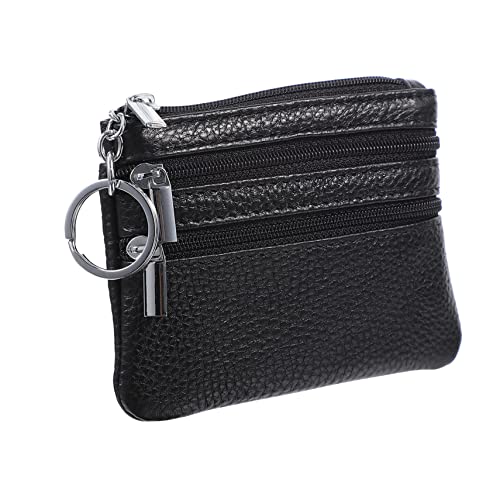 COMPUKAS 1Stück Multifunktionale Damen Geldbörse Handgefertigte Rindsleder Aufbewahrungstasche mit Schlüsselring für Karten Kleingeld von COMPUKAS