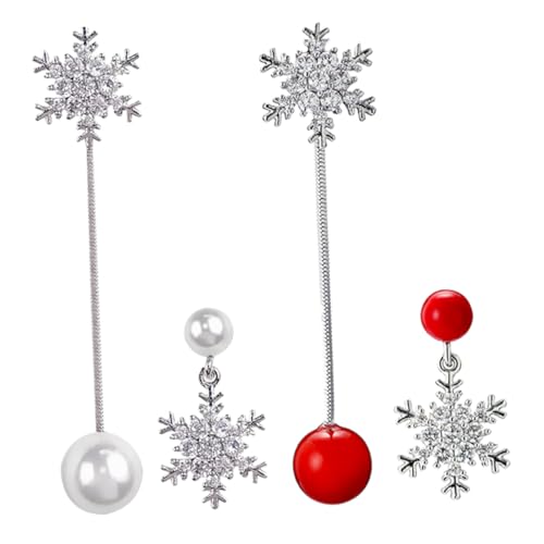 COMPUKAS 2paare Perlenohrhänger Baumelnd Elegante Damen-ohrschmuck Perlenschmuck Für Party Und Alltag Gefertigte Ohrhänger von COMPUKAS