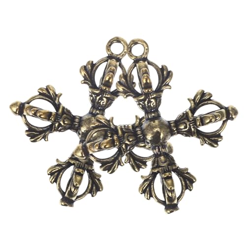 COMPUKAS 2 Stück Antike Vajra Schlüsselanhänger Religiöse Handwerkskunst für Taschen und Schlüssel Perfektes für Freunde Vintage Stil Einzigartiger Schmuck von COMPUKAS