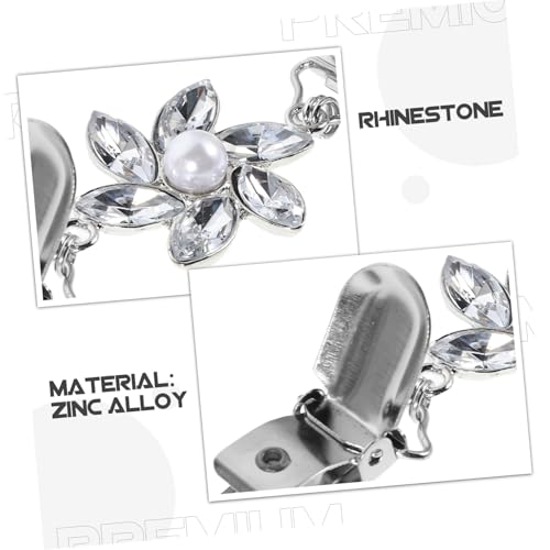 COMPUKAS 2 Stück Boho Schalring mit Glitzernden Strasssteinen Vintage Seidenschal Clip aus Zinklegierung für Damen Vielseitiger Kleidungs Accessoire für Cardigans Kleider und Blusen von COMPUKAS