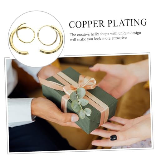 COMPUKAS 2 Stück Gold Spiral Ohrstecker Doppelte Helix Wickelohrringe aus Kupfer Modische Damen Schmuck Zarte Kreative Ear Cuff für Frauen und Mädchen Elegant und Langlebig von COMPUKAS