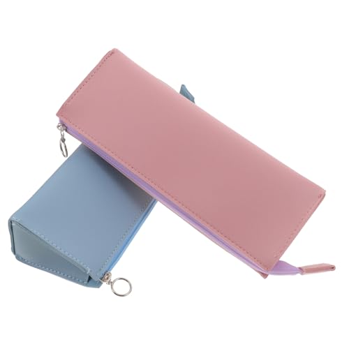 COMPUKAS 2 Stück PU Leder Stiftetui Multifunktionaler Pen Organizer und Kosmetiktasche für Schüler Waschbar Minimalistisches Design in Silber Sicherem Reißverschluss COMPUKAS 2 Stück PU Leder Stiftetui Multifunktionaler Pen Organizer und Kosmetiktasche für Schüler Waschbar Minimalistisches Design in Silber Sicherem Reißverschluss von COMPUKAS