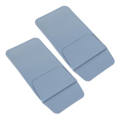 COMPUKAS 2 Stück PU Leder Stiftetui Tragbare Pen Bags für Ärzte und Pflegepersonal Leichtes Kleines Schreibwaren Mäppchen Kratzfest Multifunktionaler Büro und Schutztasche Nebelblau von COMPUKAS