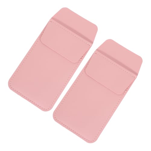 COMPUKAS 2 Stück PU Leder Stifttasche Auslaufsicher Stifte Organizer für Ärzte und Krankenschwestern Multifunktionale Kompakte und Tragbare Tasche in Rosé zur Praktischen Aufbewahrung von von COMPUKAS