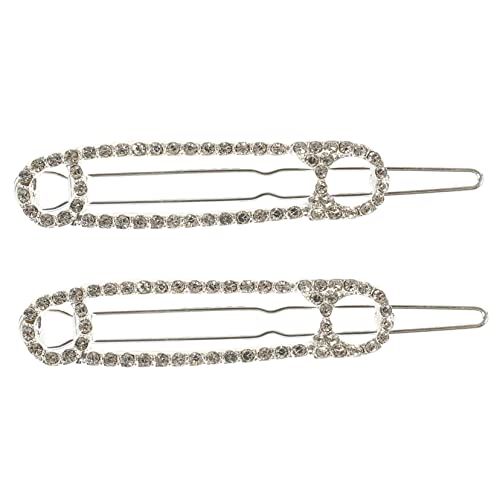 COMPUKAS 2 Stück Sicherheitsnadel Haarklammern mit Strass Langlebige Haarspangen für Mädchen und Damen Vielseitiger Haarschmuck für Alltag und Besondere Anlässe Leicht und Fest Haltend von COMPUKAS