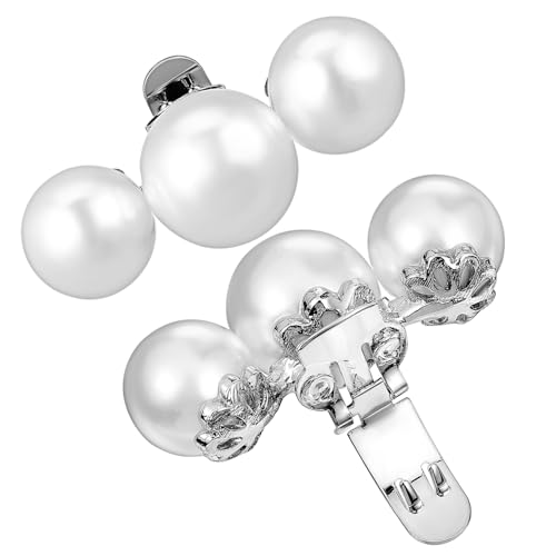 COMPUKAS 2 Stücke Schuh Clips Imitation Perle Schuhdekoration für High Heels Abnehmbar Schuhanhänger für Hochzeit und Partys von COMPUKAS