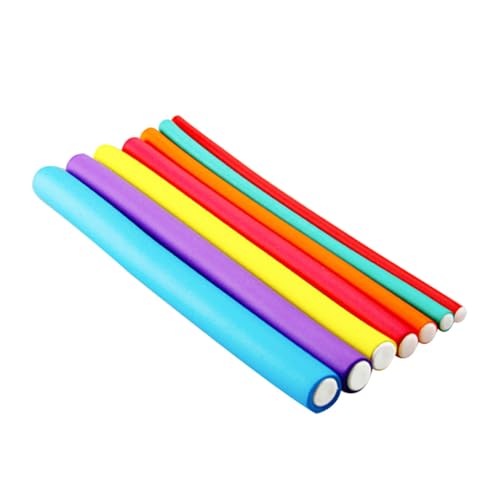 COMPUKAS 20 Stück Haarwickler Flexibel Spiral Curl Sticks Haarstyler Hitze Für Volumen Locken Selbsthaftend Für Lange Kurze Haare Damen Zufällige Farbe Zufällige Farbe von COMPUKAS
