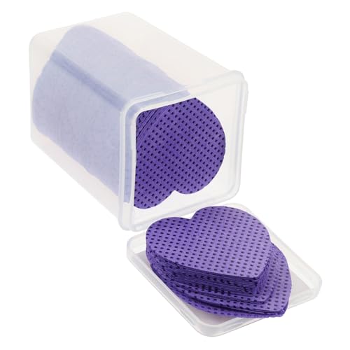 COMPUKAS 200 Blatt Nagelentferner Pads mit Herzform Fusselfreie Reinigungspads für Nagellack und Gel Praktische Reisebox Professionell für UV Nägel Schnelles und Sicheres Entfernen von COMPUKAS