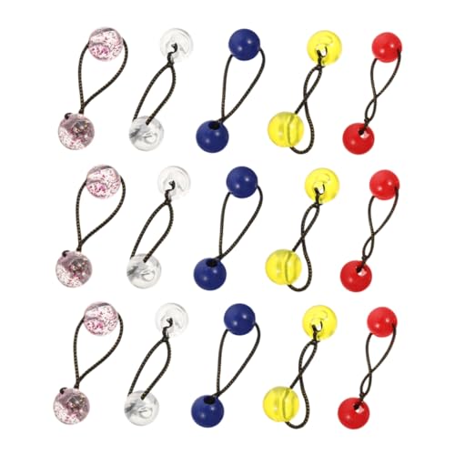 COMPUKAS 20stücke Elastische Haargummis Für Junge Mädchen Doppelkugel Haarseil Haargummis Für Mädchen Elastische Haarreifen Für Pferdeschwanzhalter von COMPUKAS