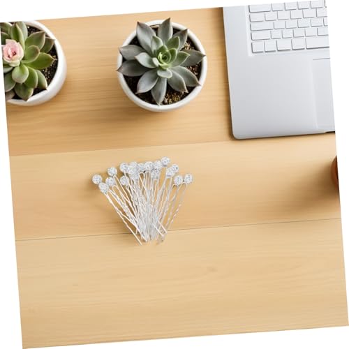 COMPUKAS 20stücke Metall-haarnadeln Mit Strass-kugeln U-förmige Haarnadeln Für Braut Stilvolle Haarnadeln Dekorative Haarspangen Für Frauen Brautaccessoires Haarschmuck Für von COMPUKAS