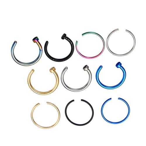 COMPUKAS 22 Stück Teiliges Edelstahl Nasenringe und Lippenpiercings Hypoallergen Langlebig Hoher Glanz Komfortabel Geeignet für Damen Vielseitiges Piercing Schmuck von COMPUKAS