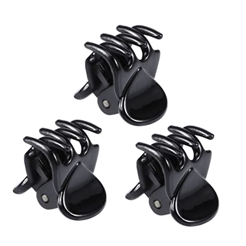 COMPUKAS 24 Stück Teiliges Mini Haarklammern Schwarze Kunststoff Krallenclips Rutschfest Modisch für Frauen und Mädchen Vielseitiges Haarzubehör für Jeden Haartyp und Anlass von COMPUKAS