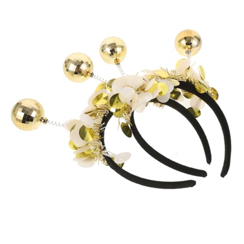COMPUKAS 2stücke Disco Ball Dekorative Haarband Kopfband Party Haar Ornament Stirnband Für Mädchen Bühnenrequisite Cosplay Zubehör von COMPUKAS