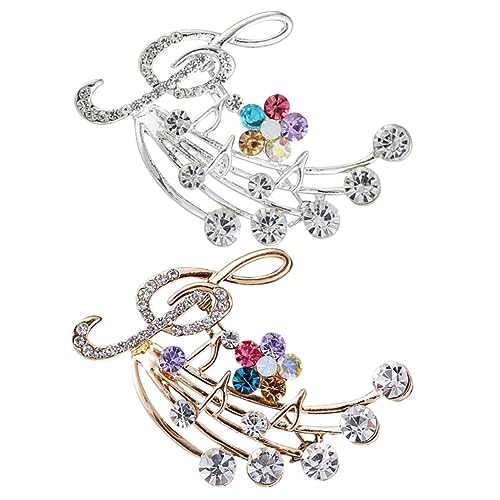 COMPUKAS 2Stücke Musiknoten Anstecknadeln für Damen Funkelnde Broschen mit Motiven Accessoire für Hochzeiten Bälle Besondere Anlässe COMPUKAS 2Stücke Musiknoten Anstecknadeln für Damen Funkelnde Broschen mit Motiven Accessoire für Hochzeiten Bälle Besondere Anlässe von COMPUKAS