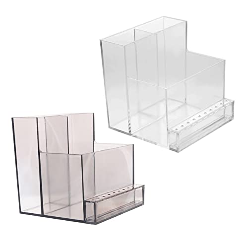 COMPUKAS 2stücke Nagelbohrer-halter Organizer Box Ausstellungstand Für Nagelbohrer Maniküre-werkzeuge Transparente Aufbewahrungsbox Für Schleifköpfe von COMPUKAS