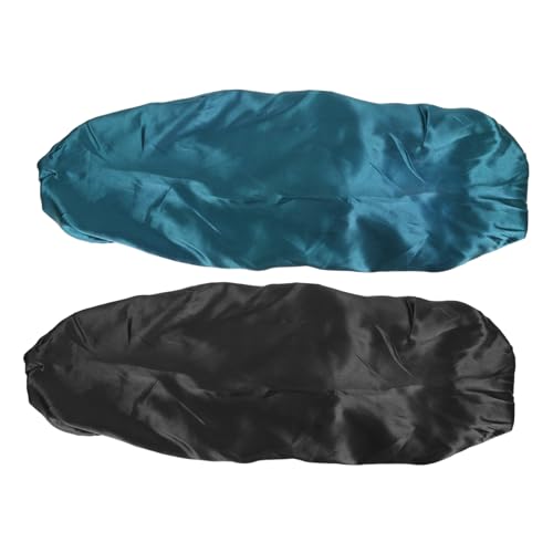 COMPUKAS 2stücke Satin Haarpflegemütze Für Erwachsene Nachtmütze Für Frauen Schlafkappe Gesichtwaschen Schminken Hausarbeit Haarverbinden Kissen Schützen von COMPUKAS
