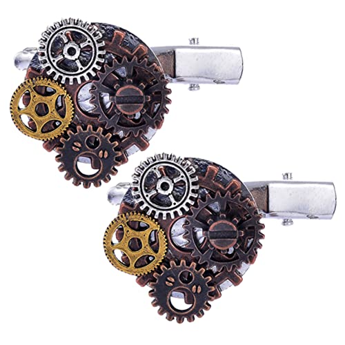 COMPUKAS 2stücke Zwei Steampunk Getriebe Haarspangen Haarnadeln Haarschmuck Für Damen Gothic Accessoires von COMPUKAS