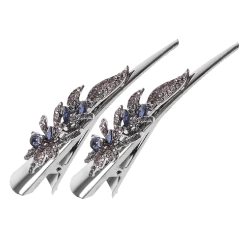 COMPUKAS 2stücke Haarspangen Aus Metall Mit Strasssteinen Dekorative Haarspangen Für Damen Glitzernde Haarnadeln Für Mädchen Haarstyling-accessoires Für Hochzeiten Und Partys von COMPUKAS
