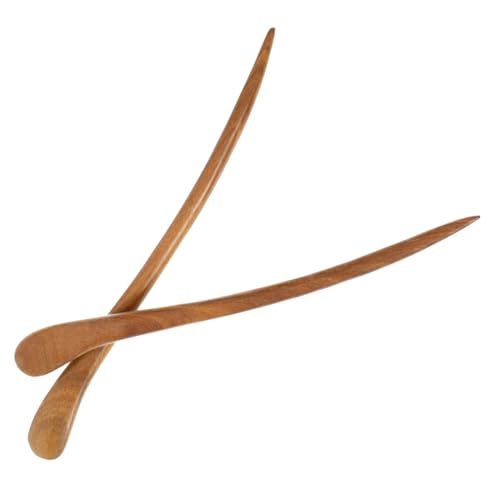 COMPUKAS 2stücke Holz Haarnadel Vintage Haarstab Damen Haarelemente Für Party Feier Freizeit Muster von COMPUKAS