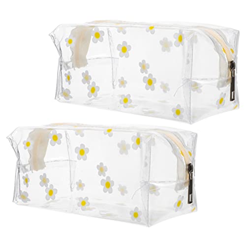 COMPUKAS 2stücke Transparente Kosmetiktasche Wasserdichter Kulturbeutel Für Reisen Und Camping Langlebiger Make-up Organizer Mit Robustem Reißverschluss Für Damen Und Herren von COMPUKAS