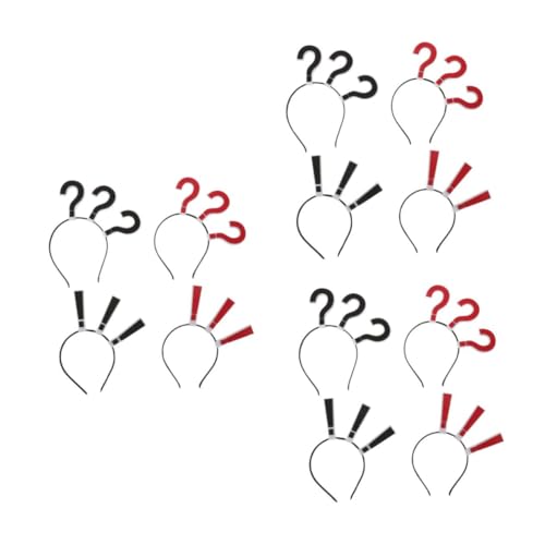 COMPUKAS 3 Stück Fragezeichen Stirnband Lustige Haarreifen für Halloween Partys Auffällige Fragenzeichen Haaraccessoires Kreative Kopfdeko für Feste und Veranstaltungen von COMPUKAS