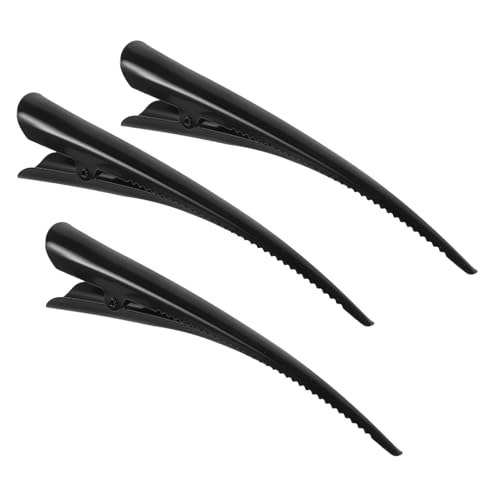 COMPUKAS 3 Stück Teiliges Entenschnabel Haarspangen aus Metall für Damen und Mädchen Haarklemmen zur Stilvollen Frisurengestaltung Schwarz für Alltag und Besondere Anlässe von COMPUKAS