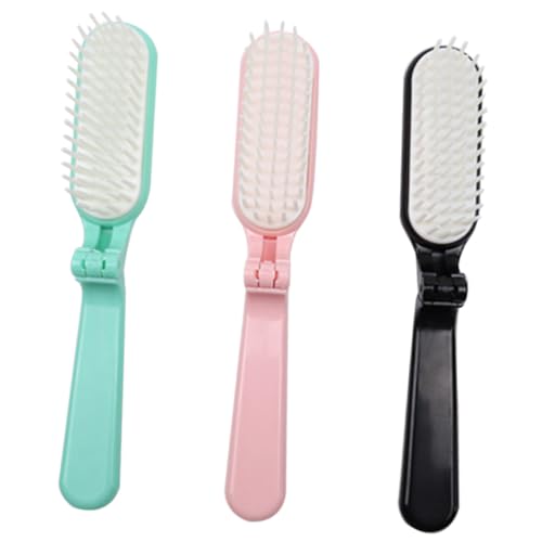 COMPUKAS 3 Stück Teiliges Faltbares Reise Haarbürsten für Frauen Männer Sanft Entwirrende Kämme Kompakt Langlebig Geeignet für Nasses und Trockenes Haar Aller Haartypen von COMPUKAS
