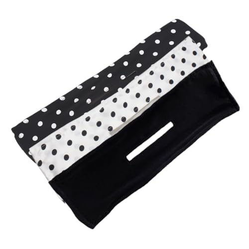 COMPUKAS 3 Stück Teiliges Haar Dutt Wiederverwendbarer Hair Bun Curler mit Schwarzem und Weißem Punkt Design Einfaches Styling Tool für Frauen und Mädchen für Party Urlaub und Alltag von COMPUKAS