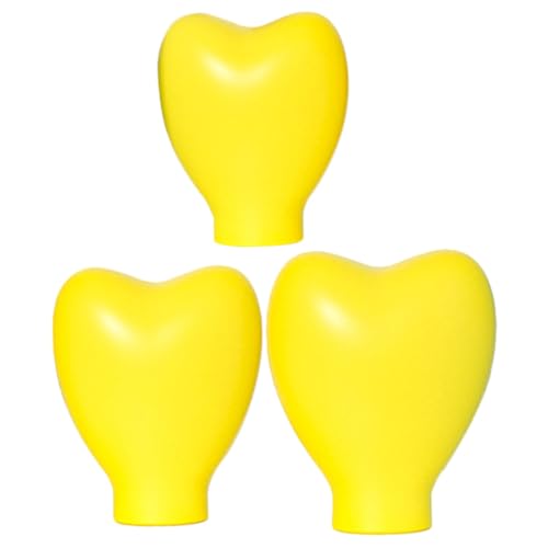 COMPUKAS 3 Stück Teiliges Silikon Makeup Pinsel Schutzkappen in Gelb Flexibel und Langlebig für Foundation Concealer und Lidschatten Pinsel Praktische Aufbewahrung und Schutz vor Schmutz von COMPUKAS