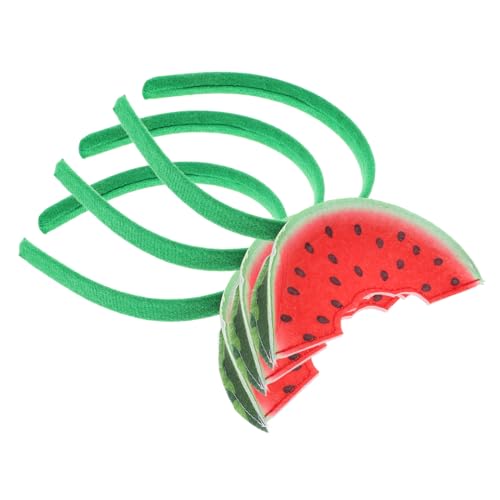 COMPUKAS 3 Stück Teiliges Wassermelonen Haarband für Leichtes Sicheres Material Frucht Stirnband Niedliches Party Accessoire für Poolparty und Kindergeburtstag von COMPUKAS