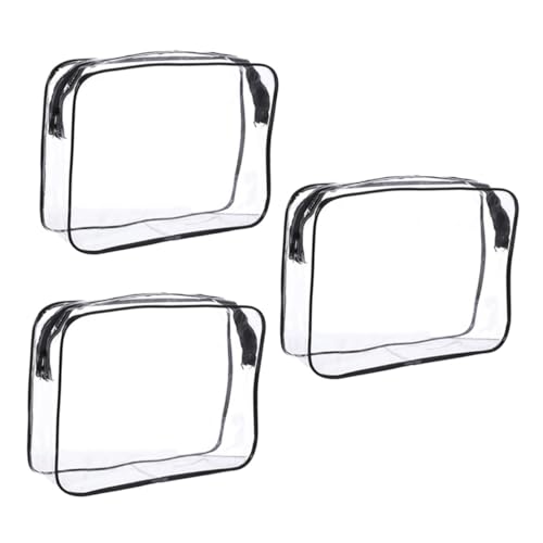 COMPUKAS 3 Stück Transparente Kosmetiktasche Kulturbeutel für Reisen Makeup Tasche für Damen Aufbewahrungstasche für Lippenstift und Kosmetik mit Reißverschluss COMPUKAS 3 Stück Transparente Kosmetiktasche Kulturbeutel für Reisen Makeup Tasche für Damen Aufbewahrungstasche für Lippenstift und Kosmetik mit Reißverschluss von COMPUKAS