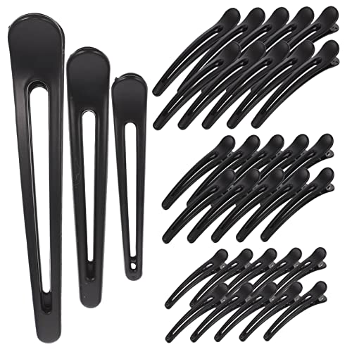 COMPUKAS 36 Stck Teiliges Schwarze Entenschnabel haarklammern aus Robustem Salongeeignete Rutschfeste Styling clips für Frauen Fester Griff und Stilvolles Design für Alltag und von COMPUKAS