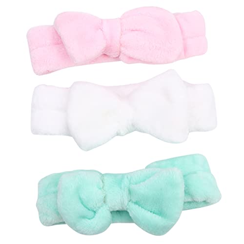 COMPUKAS 3Stücke Teiliges Damen Haarband Set aus Korallenvlies mit Niedlichem Schleifen Design zum Waschen Gesichts für Makeup Anwendungen Farben Grün Weiß COMPUKAS 3Stücke Teiliges Damen Haarband Set aus Korallenvlies mit Niedlichem Schleifen Design zum Waschen Gesichts für Makeup Anwendungen Farben Grün Weiß von COMPUKAS