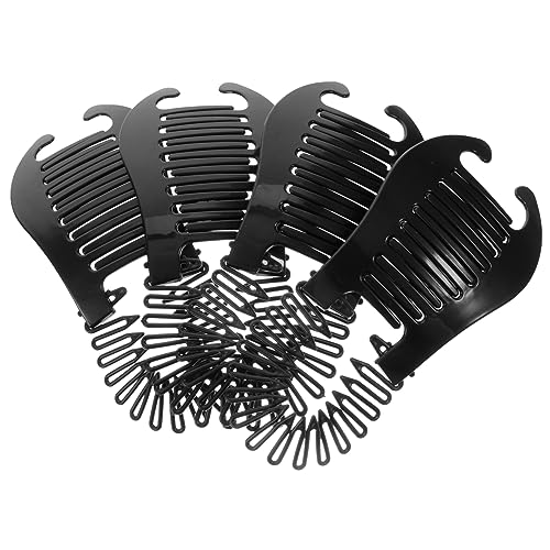 COMPUKAS 4 Stück Teiliges Flexibles Bananen Haarspangen Ineinandergreifende Haarkämme aus Robustem Kunststoff Vielseitiges Haarstyling Tool für Damen Geeignet für Mittleres Dickes Haar und von COMPUKAS