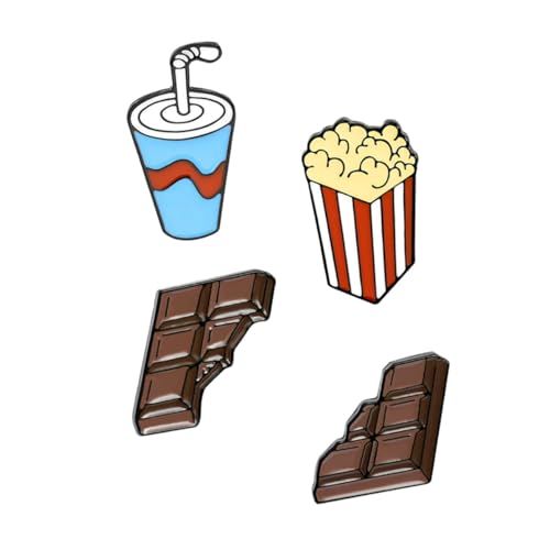 COMPUKAS 4 Stück Teiliges Mini Broschen aus Langlebiger Legierung Anstecknadeln für Kleidung Taschen Hüte und Schals Farbenfrohe DIY Badge Pins für Frauen und Partys von COMPUKAS