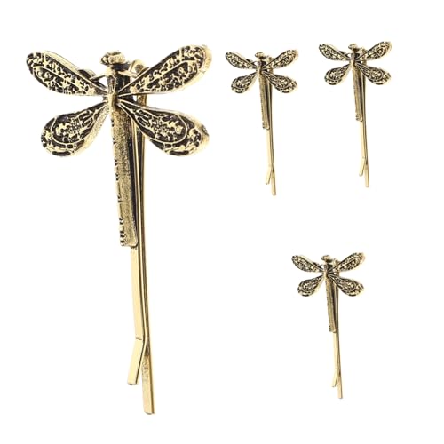 COMPUKAS 4stücke Teiliges Vintage Drachenfliegen-haarspangen Dekorative Metall-haarclips Für Frauen Für Partys Und Täglichen Gebrauch Einzigartiges Design Stabil Und Chic von COMPUKAS
