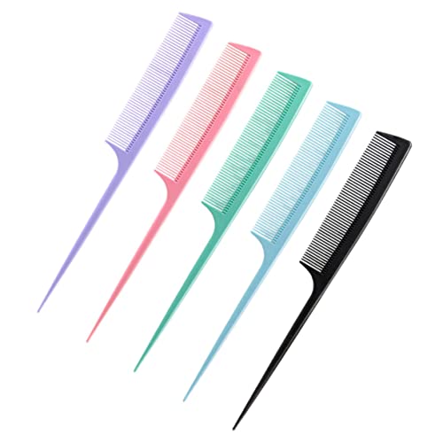 COMPUKAS 5 Stück Teiliges Friseurkämme aus Stabilem Spitz Zulaufend und Zähne Knotenschonend und Langlebig für Haarstyling Schneiden und Entwirren Geeignet für Damen und Profis COMPUKAS 5 Stück Teiliges Friseurkämme aus Stabilem Spitz Zulaufend und Zähne Knotenschonend und Langlebig für Haarstyling Schneiden und Entwirren Geeignet für Damen und Profis von COMPUKAS