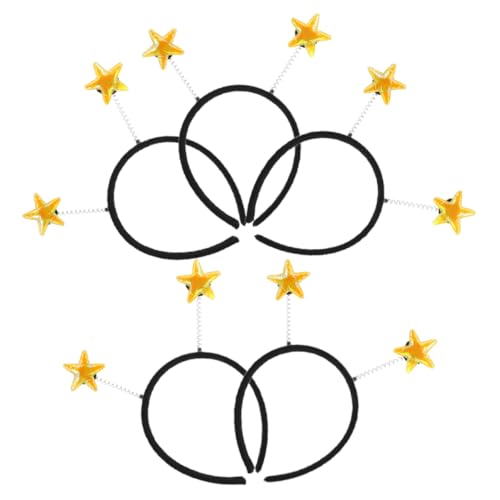 COMPUKAS 5stücke Sternantenne-stirnband Mit Sternenmotiv Verstellbares Haarband Aus Flexiblen Materialien Geeignet Für Halloween Und Weihnachts-kostümpartys Für Mädchen von COMPUKAS